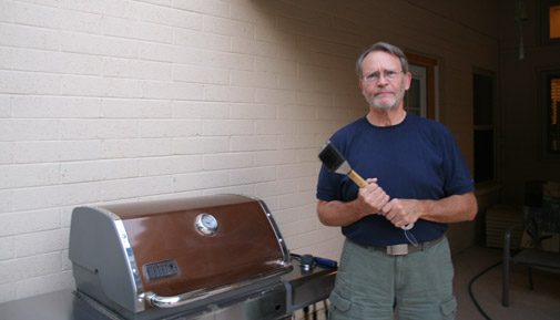 my dad at the grill