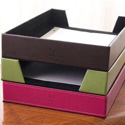 stacked paper trays