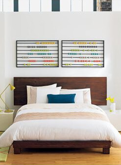 abacus hung above a headboard