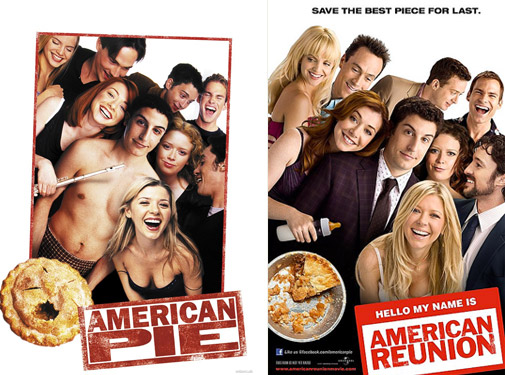 American Pie and American Reunion posters side by side