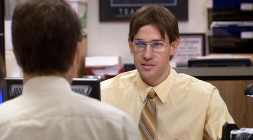 Jim dressed as Dwight