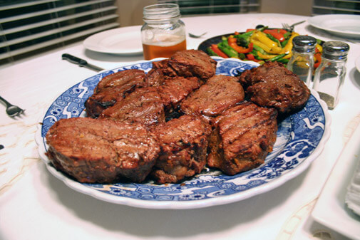 cooked steaks