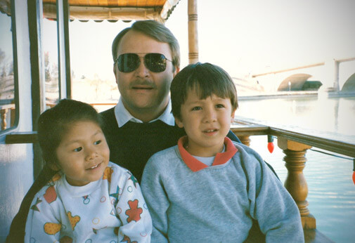 me and Steve as kids with our dad