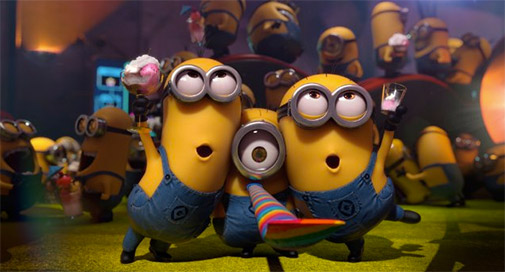 minions celebrating