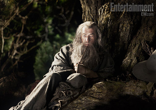 Gandalf reclines on a tree