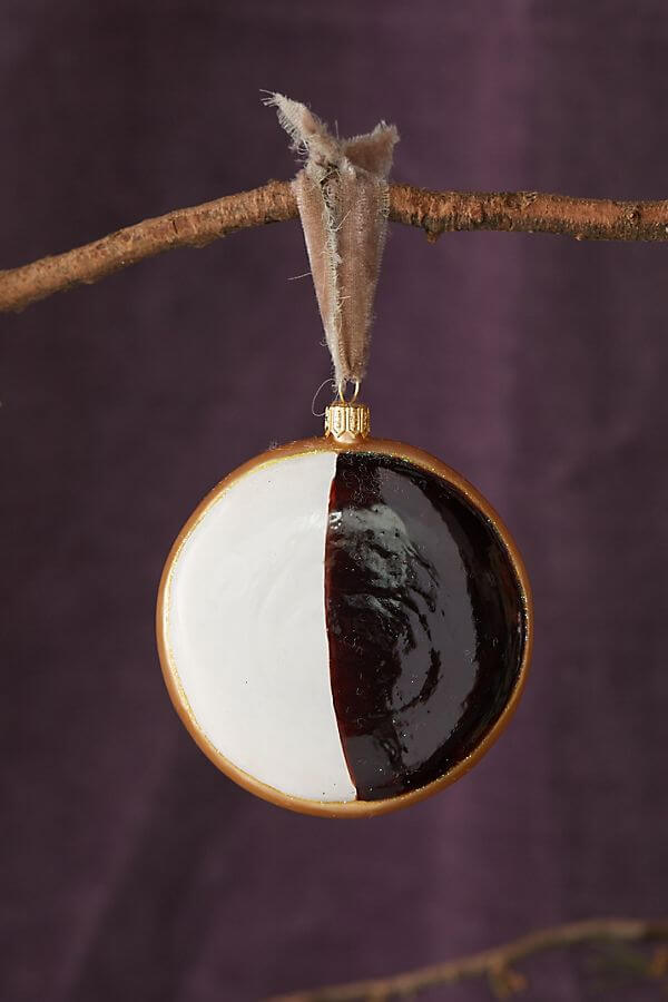 black and white cookie ornament