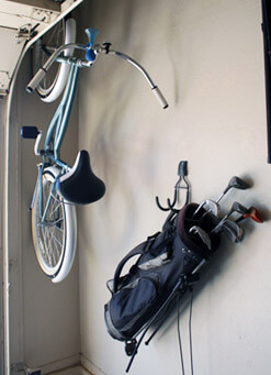 bike mounted on the wall