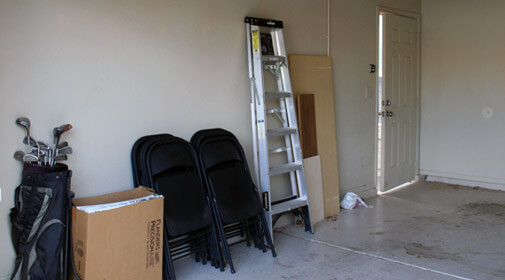 stuff just leaning against the garage wall