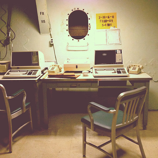 vintage computer setup