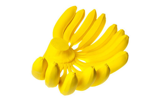 a bunch of bananas in the shape of a bowl