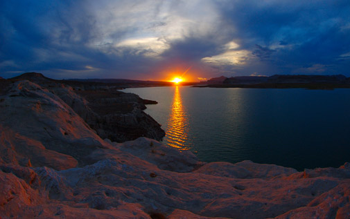 sunset over Lake Powell