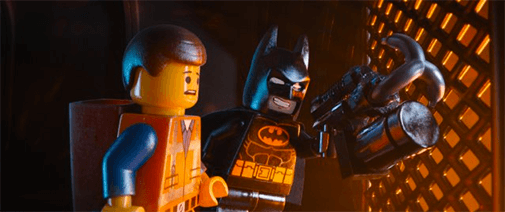 Emmett with LEGO Batman