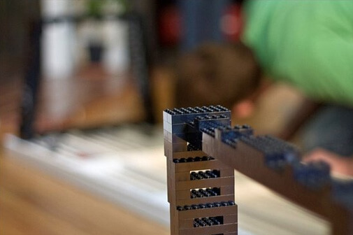 closeup of the LEGO bricks