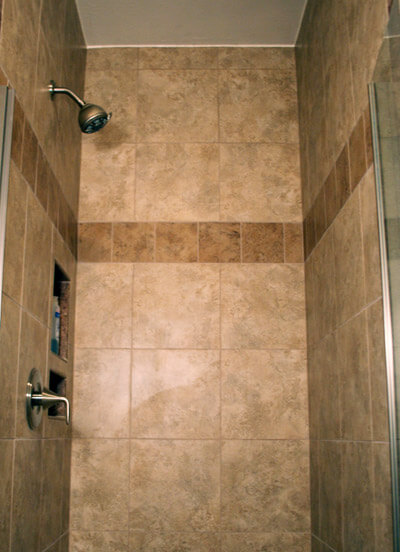 newly tiled shower