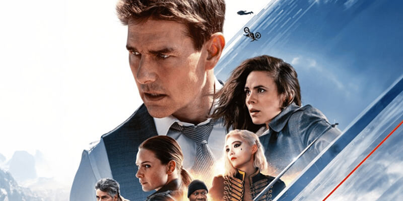 collage of cast members including Tom Cruise, Hayley Atwell, Pom Klementieff, and Rebecca Ferguson