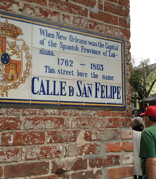 tiled street sign for Calle d San Felipe