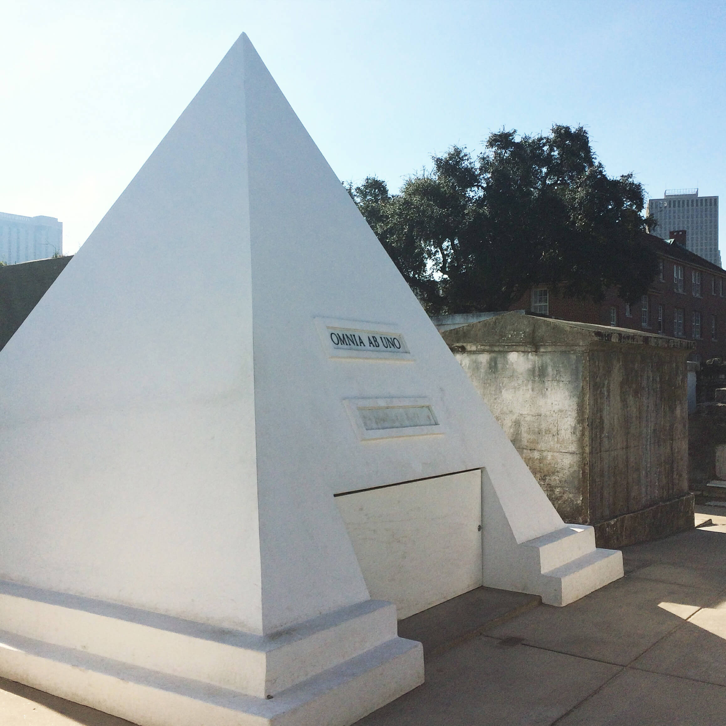 a tomb shaped like a pyramid