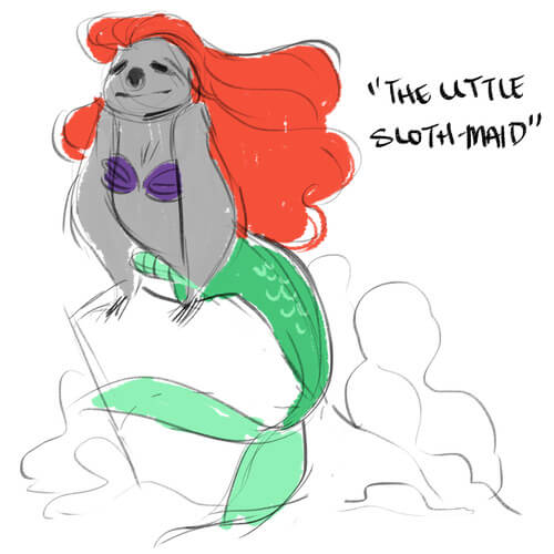 sloth Ariel