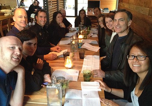 Fisher family at the table