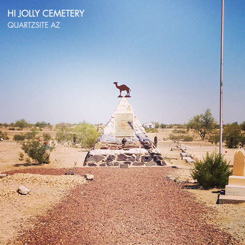 camel pyramid in Hi Jolly Cemetery in Quartzsite, AZ