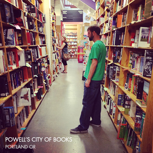 Clay at Powell’s City of Books in Portland