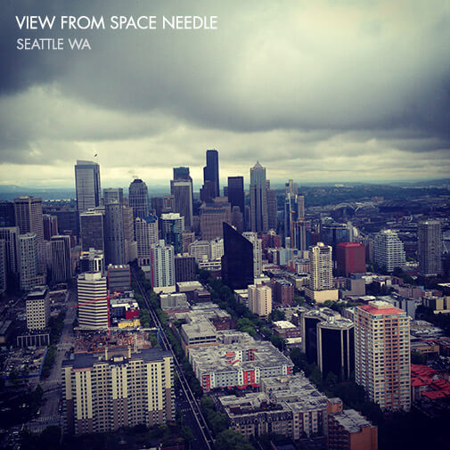 view of Seattle from atop the Space Needle
