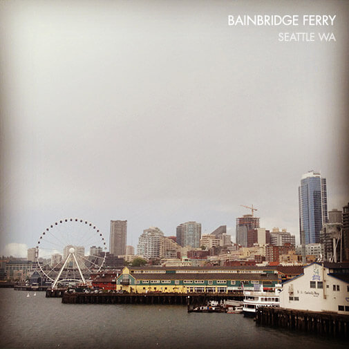 Seattle shoreline from Bainbridge Ferry
