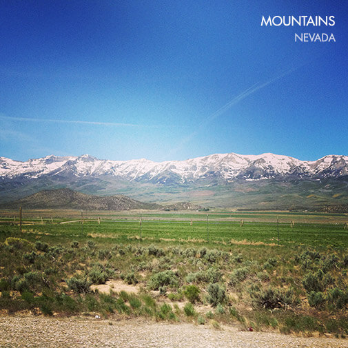 mountain view driving through Nevada