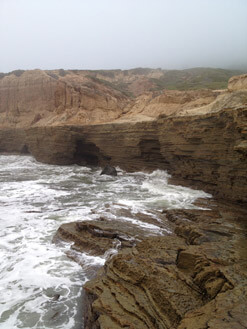 waves on the rocks