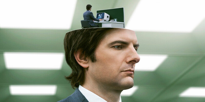 Adam Scott’s open head with a little Adam Scott working at a desk